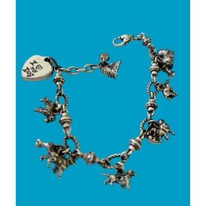 Brighton Pedigree I Love My Dog Charm Bracelet and 7 Dog Charms, Size 8